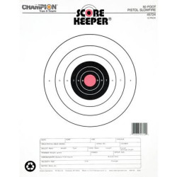 Champion Scorekeeper Targets Fluorescent Orange Bull 50 ft. Pistol Slow Fire 12/ct