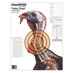 Champion Life-Size Turkey Sight-In Target, 12/Pack