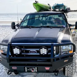 Ford Super Duty 1st Gen(1999-2007) F250 F350 Lensun 140W Hood Solar Panel Complete Kit