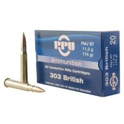 Prvi PPU 303 British Ammunition PP303F 174 Grain Full Metal Jacket 20 rounds